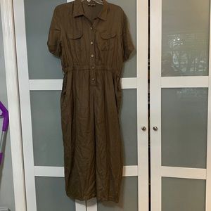 NWOT Khaki Jumpsuit